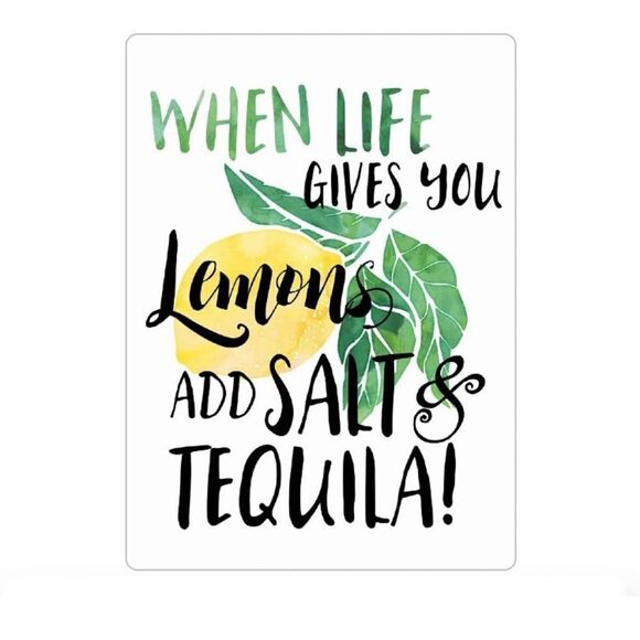 “When Life Gives You Lemons 🍋, Add Salt & Tequila” magnet - Picture 1 of 2